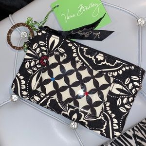 Vera Bradley Zip ID Case Card Holder w/ Keychain
